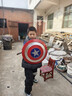復仇者聯(lián)盟美國隊長(cháng)盾牌全金屬 瓦坎達振金新盾牌電動(dòng)可伸縮戰損版盾牌 經(jīng)典款47cm【手持+背帶] 曬單實(shí)拍圖
