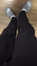 探拓（TECTOP）戶(hù)外沖鋒褲情侶軟殼褲男內里加絨保暖休閑褲長(cháng)褲彈力寬松登山褲子 男款黑色 L 曬單實(shí)拍圖