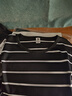 長(cháng)袖條紋t恤男春秋季小衫丅恤修身打底衫msn XH條紋長(cháng)袖黑色 XL 曬單實(shí)拍圖