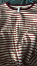 真維斯女裝夏季新款  復古簡(jiǎn)約條紋圓領(lǐng)寬松長(cháng)袖T恤上衣女XB 紅色8200 XL 170/96A 曬單實(shí)拍圖