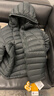 FPA超柔高密拉鏈輕薄連帽排骨羽絨服內膽新款保暖冬季外套男款 墨綠黑色 M 曬單實(shí)拍圖