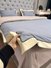 LUOLAI 羅萊家居高檔輕奢純棉床上四件套全棉2025新款高級感被套罩床單三件套床品 杰西-奶昔白+奶茶 床單款 2.0m床【四件套】-適合220x2403 曬單實(shí)拍圖