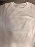 拇指白小T三防圓領(lǐng)純色T恤長(cháng)袖純棉秋季新款百搭男女款打底衫 女士皓白 M 曬單實(shí)拍圖