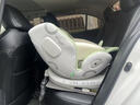 Prigel舒安pro新生嬰兒寶寶兒童安全座椅車(chē)載汽車(chē)可坐可躺0-6-12歲通風(fēng) 舒安pro 智能款 奶油青提(通風(fēng)加熱+不窩脖+單手旋轉) 曬單實(shí)拍圖