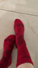 松山棉店紅色中筒襪馬上有福好運本命馬年7A抑菌透氣棉襪子新年送禮秋冬 馬上有福-3雙裝 均碼 24-26cm（推薦36-42碼） 曬單實(shí)拍圖