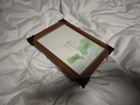 金隆興A4實(shí)木相框擺臺掛墻空框裝裱照片字畫(huà)拼圖執照框柚木色 曬單實(shí)拍圖