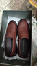 蜘蛛王男士皮鞋牛皮套腳商務(wù)休閑鞋中老年爸爸男鞋 深棕（套腳） 40  曬單實(shí)拍圖