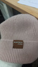 加厚針織毛線(xiàn)帽女冬季保暖加絨套頭帽冷帽防寒護耳帽子女款針織帽 皮粉 55-63cm 曬單實(shí)拍圖