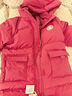 富羅迷女童羽絨服冬季連帽防風(fēng)中長(cháng)款外套兒童三防加厚童裝 西瓜紅 150 曬單實(shí)拍圖