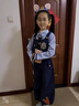 紀覓瘋狂動(dòng)物城服裝 女中童瘋狂動(dòng)物城兒童衣服一整套洋氣可愛(ài)朱迪兔 工裝褲套裝+大禮帽(送領(lǐng)帶) 140 (130cm身高左右) 曬單實(shí)拍圖