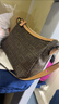 菲安妮（FION）包包女包新款經(jīng)典老花hobo包單肩斜挎包輕奢托特包 情人節禮物 啡/駝 曬單實(shí)拍圖