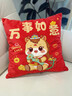 千贏(yíng)2026馬年抱枕沙發(fā)靠墊客廳紅色氛圍裝飾靠墊羽絲絨高級感床頭靠枕 萬(wàn)事如意【雙面印圖·可拆洗】 40cm*40cm 含枕芯 【超柔荷蘭絨】 曬單實(shí)拍圖