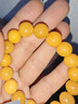 歐采妮（OUCERNY）珍藏級原石蜜蠟手串散珠天然雞油黃滿(mǎn)蜜單圈琥珀手鏈送老婆禮物 12-12.5mm 適合手圍16-17CM 曬單實(shí)拍圖
