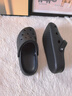 樸西2026夏季男女新款防滑不臭腳洞洞鞋居家室外穿沙灘洞洞拖鞋親子款 珍珠黑 35-36 曬單實(shí)拍圖