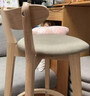 禾夫實(shí)木吧臺椅家用高腳凳靠背椅子商用收銀臺吧凳餐廳前臺高凳子吧椅 原木色木架【優(yōu)質(zhì)橡膠木】米白色麻布【可拆洗】 坐高61（搭配90-100高度的桌子） 曬單實(shí)拍圖