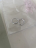 DAISY DREAM999銀莫比烏斯耳環(huán)女款養耳洞耳圈耳扣高級感耳骨釘簡(jiǎn)約素圈耳飾 999銀10mm耳圈一對 曬單實(shí)拍圖