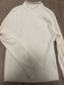 香影劉些寧同款香影米白針織衫女2026春季新款含羊毛拼接長(cháng)袖內搭上衣 米白 M 160/84A/95-110斤 曬單實(shí)拍圖
