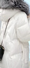 ONLY2025冬季新款90白鴨絨連帽毛領(lǐng)保暖長(cháng)款羽絨服女|125412023 S12亮奶油白色 S 曬單實(shí)拍圖