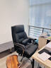 柏美雅老板椅可躺真皮辦公椅商務(wù)家用午休睡大班椅高檔懶人電競電腦椅子 黑色貓抓皮無(wú)擱腳 曬單實(shí)拍圖