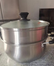 美廚（MAXCOOK）湯鍋蒸鍋 304不銹鋼二層湯煲雙層湯蒸鍋蒸屜蒸格燉鍋22cm MCT8763 曬單實(shí)拍圖