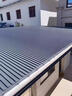 四川鋁合金雨棚長(cháng)城板隔熱鋁瓦防雨陽(yáng)臺樓頂別墅門(mén)頭庭院遮陽(yáng)屋頂 砂灰色【添加隔熱層】 曬單實(shí)拍圖