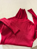 恒源祥秋冬羊毛衫2025新款女洋氣別致毛衣高領(lǐng)修身長(cháng)袖內搭針織打底衫 酒紅色【*氣質(zhì)款高領(lǐng)DDEE*】-旗 M 曬單實(shí)拍圖