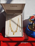 六福珠寶光影金足金絲綢金蕾絲水滴黃金項鏈套鏈送禮 計價(jià) GJGTBN0029 9.34克(含工費1410元) 曬單實(shí)拍圖
