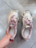 駱駝（CAMEL）【迪麗熱巴同款】銀月2代老爹鞋女休閑鞋 L25A283148 米/金/粉 38 曬單實(shí)拍圖