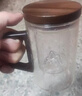 天喜（TIANXI）觀(guān)山茶水分離杯玻璃高顏值辦公室泡茶杯子耐高溫過(guò)濾喝水茶道杯 【觀(guān)山泡茶杯】青灰木把-500ml 曬單實(shí)拍圖