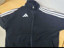 阿迪達斯（adidas）外套男2026春季新款針織立領(lǐng)夾克外套防風(fēng)棉質(zhì)運動(dòng)服 黑白 L 曬單實(shí)拍圖