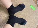 耐爾【商務(wù)輕奢】襪子男士抑菌透氣春秋黑色中筒襪平紋四季款棉襪 【抑菌】黑色*5 均碼 曬單實(shí)拍圖