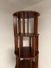 實(shí)木旋轉書(shū)架360度書(shū)柜置物架落地一體靠墻可移動(dòng)轉角夾縫小窄柜 5層胡桃色166cm_穩固不晃_可移動(dòng) 組裝 曬單實(shí)拍圖