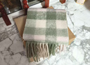 蔻馳（COACH）奧萊男女同款大尺寸格紋圍巾戶(hù)外保暖禮物 橄欖綠色 混合色 曬單實(shí)拍圖