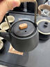 烏金石茶盤(pán)套裝全自動(dòng)上水電熱水壺陶瓷功夫茶具蓋碗茶道泡茶壺 黑陶提梁套裝(11頭)+遠山烏金石茶盤(pán) 曬單實(shí)拍圖