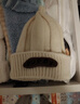 G.duck小黃鴨嬰兒帽子秋冬季針織帽小月齡寶寶護耳帽冬天外出南瓜帽兒童 米色(PUPPY針織帽) 3個(gè)月-2歲(40-48CM) x 高彈柔軟 曬單實(shí)拍圖
