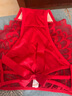 【性感蕾絲】?jì)妊澟冇L(fēng)高級感網(wǎng)紗蝴蝶結三角短褲女 紅色 3350* 1條 L 100-120斤 曬單實(shí)拍圖