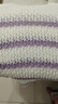 歐莎（OSA）撞色條紋寬松長(cháng)袖打底上衣女秋季2025年新款薄款鏤空針織罩衫 紫白條紋 L 曬單實(shí)拍圖