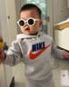 耐克（NIKE）官方NIKE CLUB 幼童加絨套頭連帽衫IO5968 077淺煙灰 110 XS 曬單實(shí)拍圖