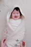英氏（YEEHOO）【商場(chǎng)同款】嬰幼兒抱被新生兒包被5A抑菌抱毯 海鹽色 90x90cm 曬單實(shí)拍圖