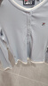 FILA 斐樂(lè )官方女子針織長(cháng)袖T恤25冬新款時(shí)尚經(jīng)典休閑修身亨利衫打底衫 艾麗斯藍-LB S 160/80A/S 曬單實(shí)拍圖