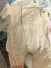 Aengbay昂貝 竹纖維嬰兒連體衣秋薄款睡衣新生兒長(cháng)袖哈衣寶寶衣服夏季款 米黃色 59cm 曬單實(shí)拍圖