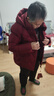 雋狐中老年羽絨服女款短款媽媽冬裝加厚大碼70歲老人奶奶太太冬季外套 棗紅 3XL 【推薦121-135斤】 曬單實(shí)拍圖