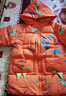 G.duck小黃鴨兒童羽絨服男童寶寶中長(cháng)款洋氣冬季加厚中小童保暖恐龍外套 桔色   恐龍 100 建議100厘米 曬單實(shí)拍圖