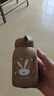 【京東物流送貨上門(mén)】萌萌兔卡通水杯女牛奶玻璃杯創(chuàng  )意便攜杯子 咖色萌萌兔 330ml 1只 曬單實(shí)拍圖
