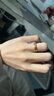 周大福簡(jiǎn)約INS風(fēng)雙層幾何H黃金戒指女(工費:220計價(jià))F224376禮物 8號 足金 約1.30g 曬單實(shí)拍圖