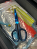 普樂(lè )士PLUS剪刀鍍鈦不粘膠便攜多功能剪刀防銹帶保護套手工刀【3D省力·堅硬防沾·鍍鈦】藍色 曬單實(shí)拍圖