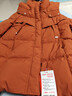 鴨鴨（YAYA）中長(cháng)款羽絨服女2025年新款冬季時(shí)尚復古休閑百搭連帽保暖鴨絨外套 日光橙色 M /160 曬單實(shí)拍圖