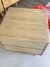 床頭柜實(shí)木邊柜簡(jiǎn)約現代臥室出租房用床頭收納柜置物架 實(shí)木板【雙抽】原木色40cm 曬單實(shí)拍圖