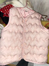 寶寶羽絨棉馬甲2025男女款背心嬰兒加厚坎肩保暖小童秋冬兒童內外 粉色 110 （偏小一碼） 曬單實(shí)拍圖