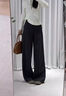棠暖灰色休閑西褲女2026年超火新款早春加厚加絨直筒闊腿褲羊毛呢褲子 加絨款深灰色 M 115-130斤 曬單實(shí)拍圖